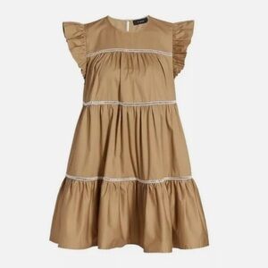 En Saison Edna Tiered Mini Dress Tan Womens Size Xsmall
